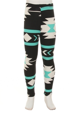 Arrow Leggings-Aqua