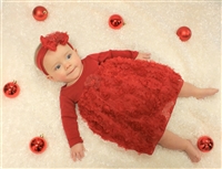 Flower Puff Dress w/ Matching Headband