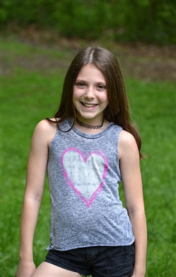 Heart Burnout Graphic Tank by Vintage Havana