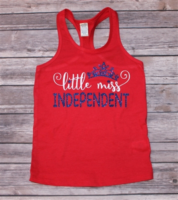 Little Miss Independent Racerback Tank