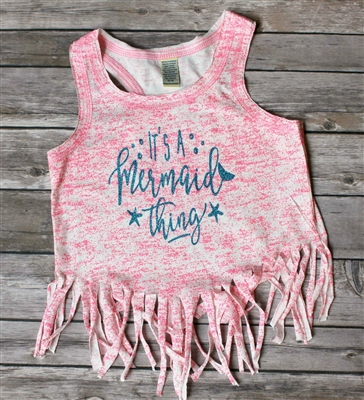 It's A Mermaid Thing Fringe Tank