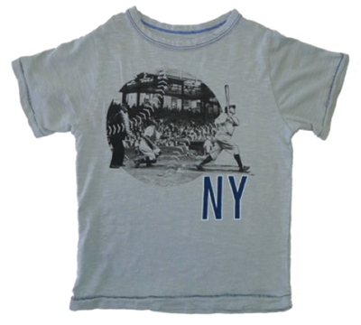 New York Yankees Destructed Ringer Tee