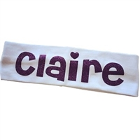 Personalized White Headband